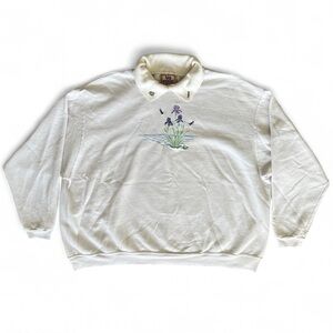 Frog & Iris Embroidered Sweatshirt